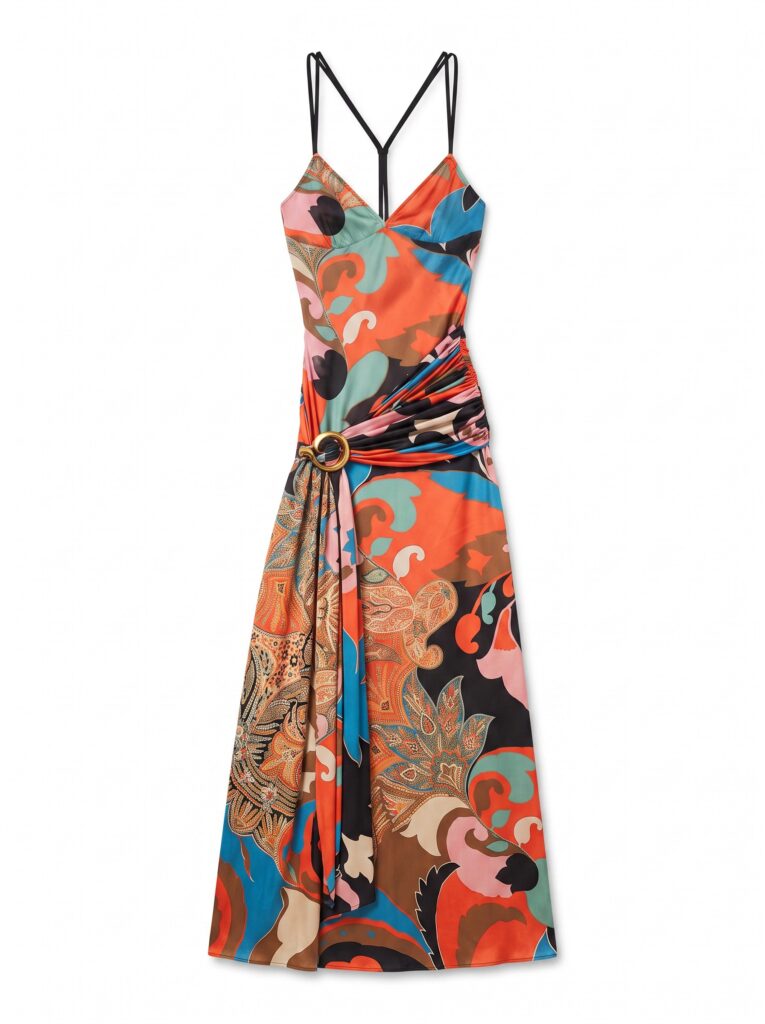 ETRO Long Dress With Sash At The Waist