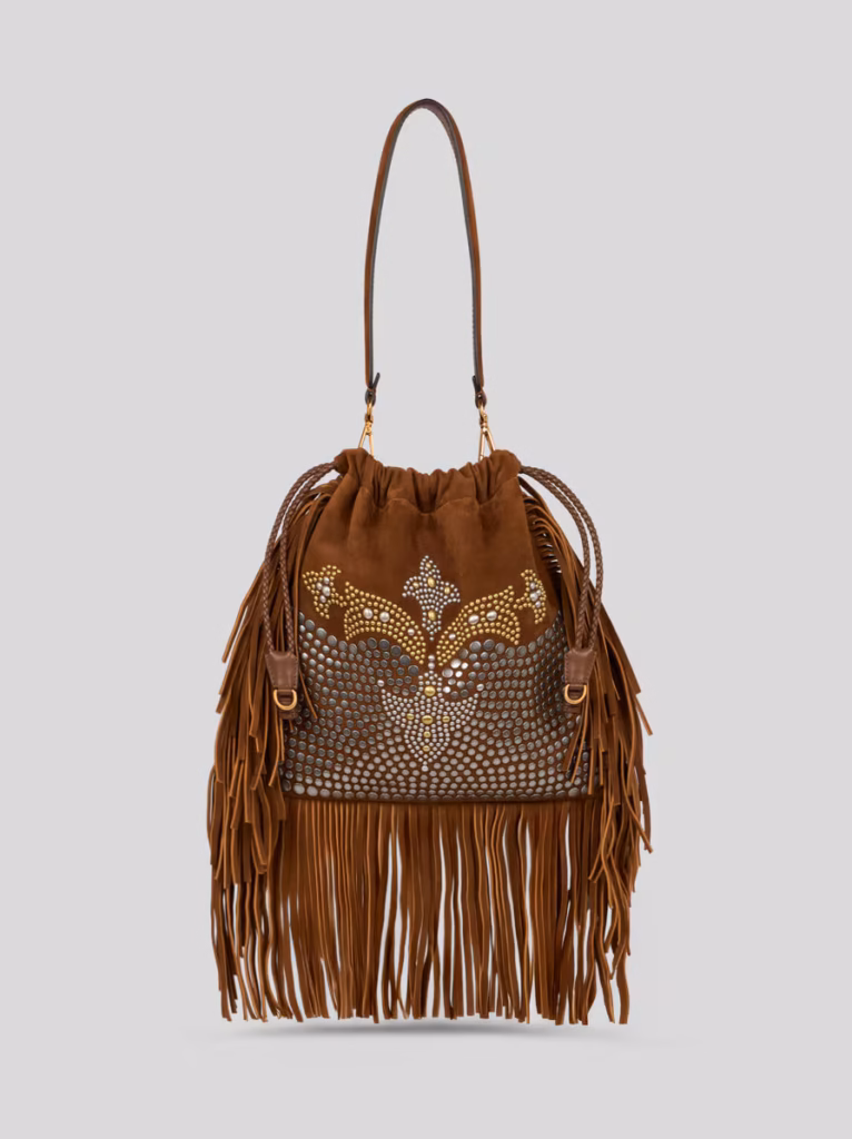 ETRO Shoulder Bag Kalispera M Studs + Fringes