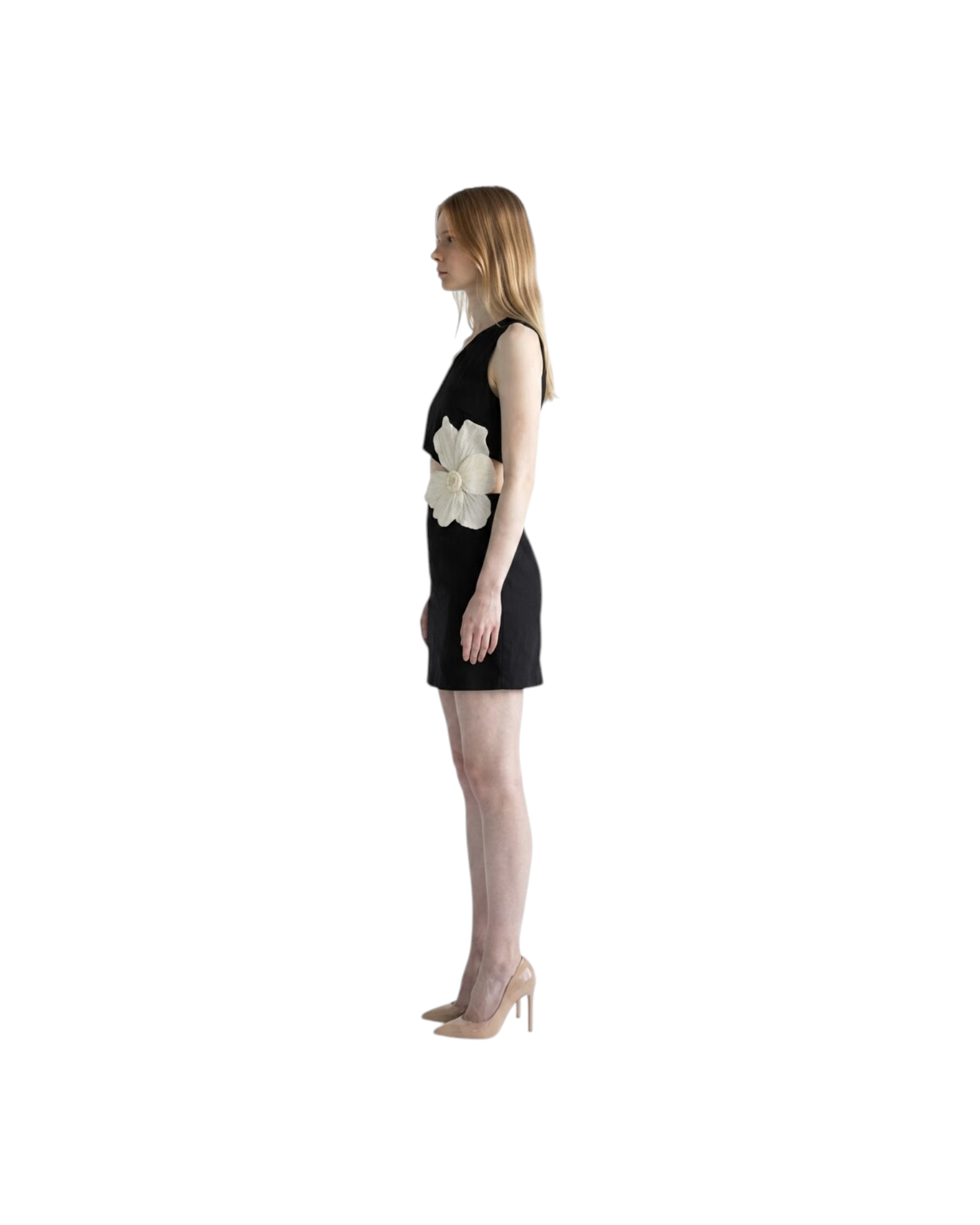 PATBO ONE SHOULDER MAXI DRESS WITH FLOWER MODEL