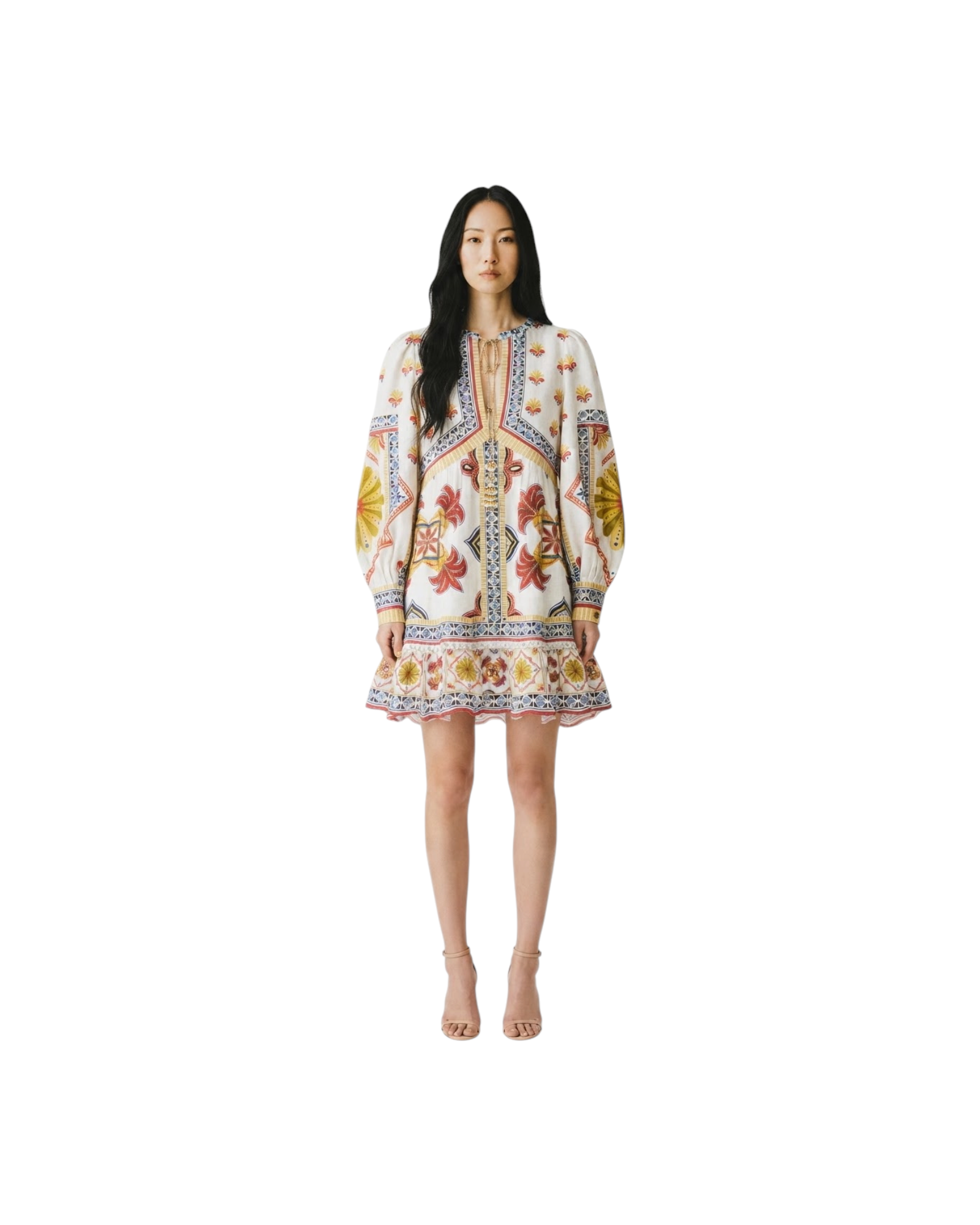 FARM RIO MARYS TILES MINI DRESS MODEL