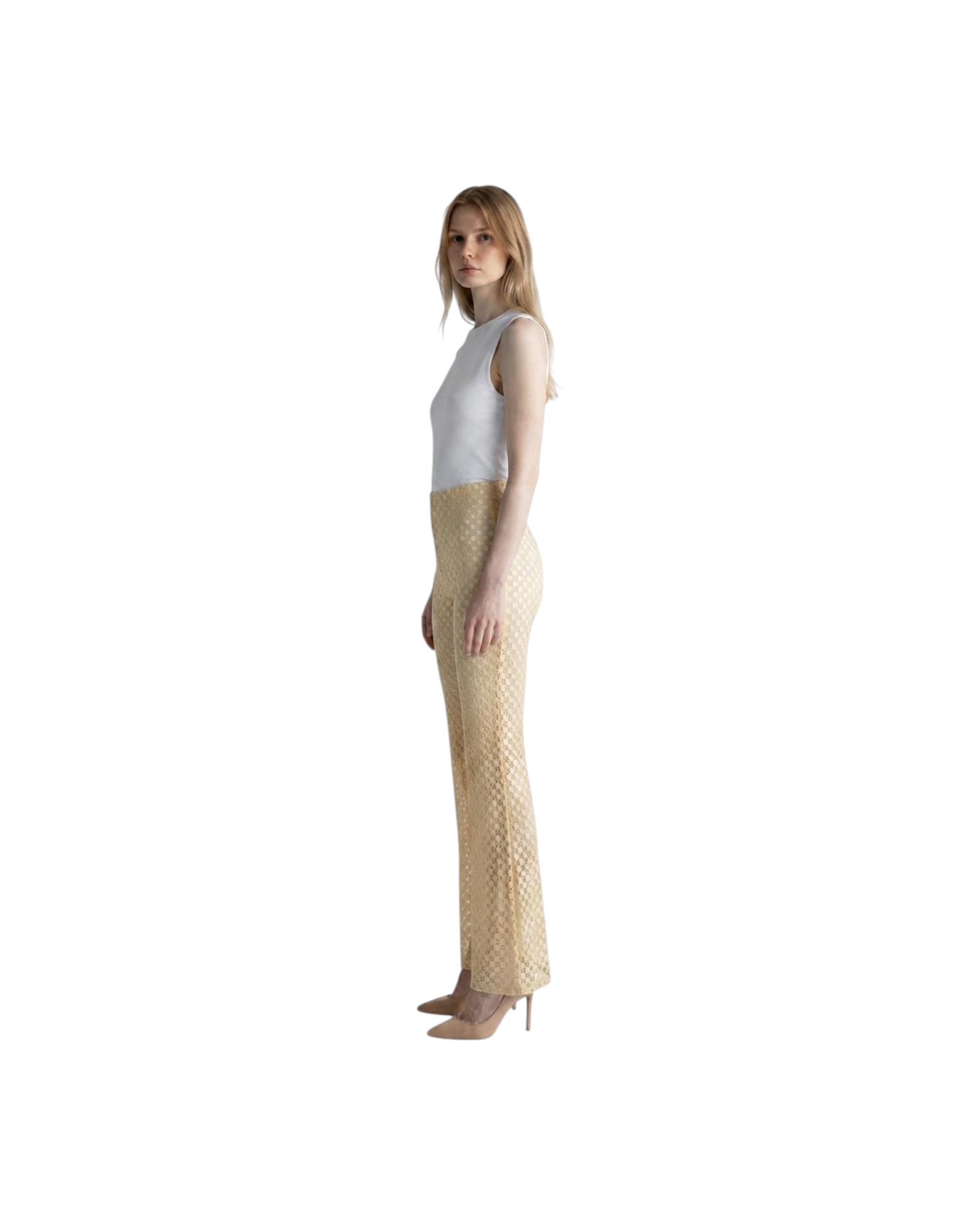 MISSONI TROUSERS-SOLID COLOR RASCHEL LACE MODEL