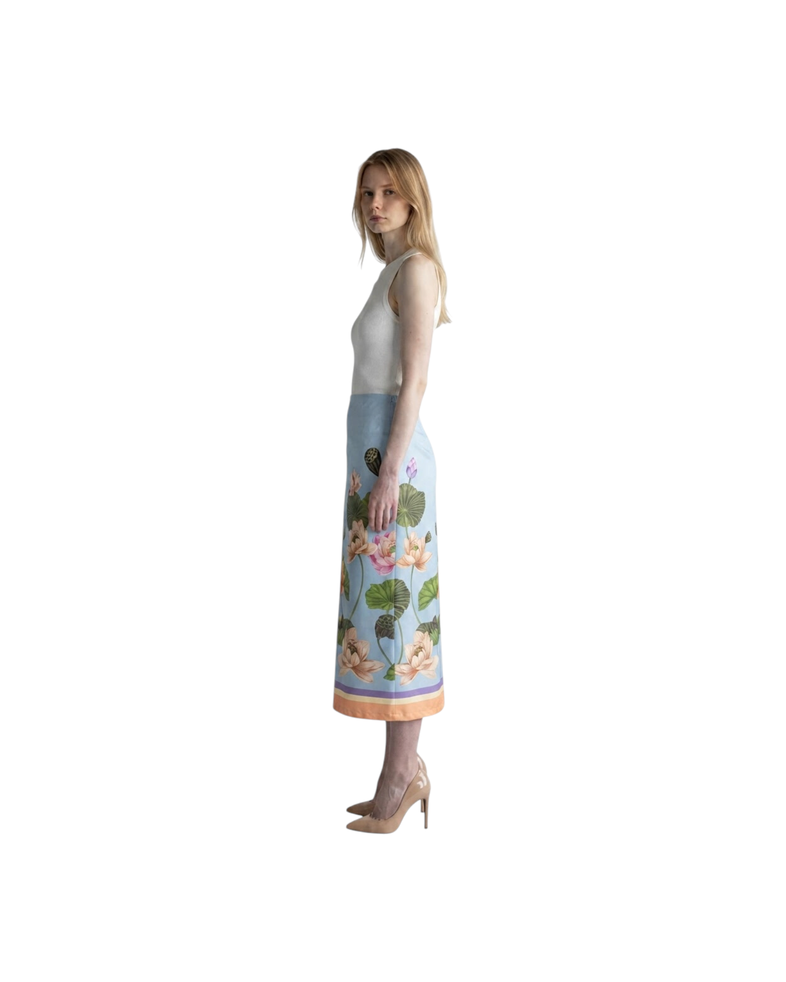 RAFFAELA D'ANGELO GONNA-AZZURRO APPAREL / MODEL