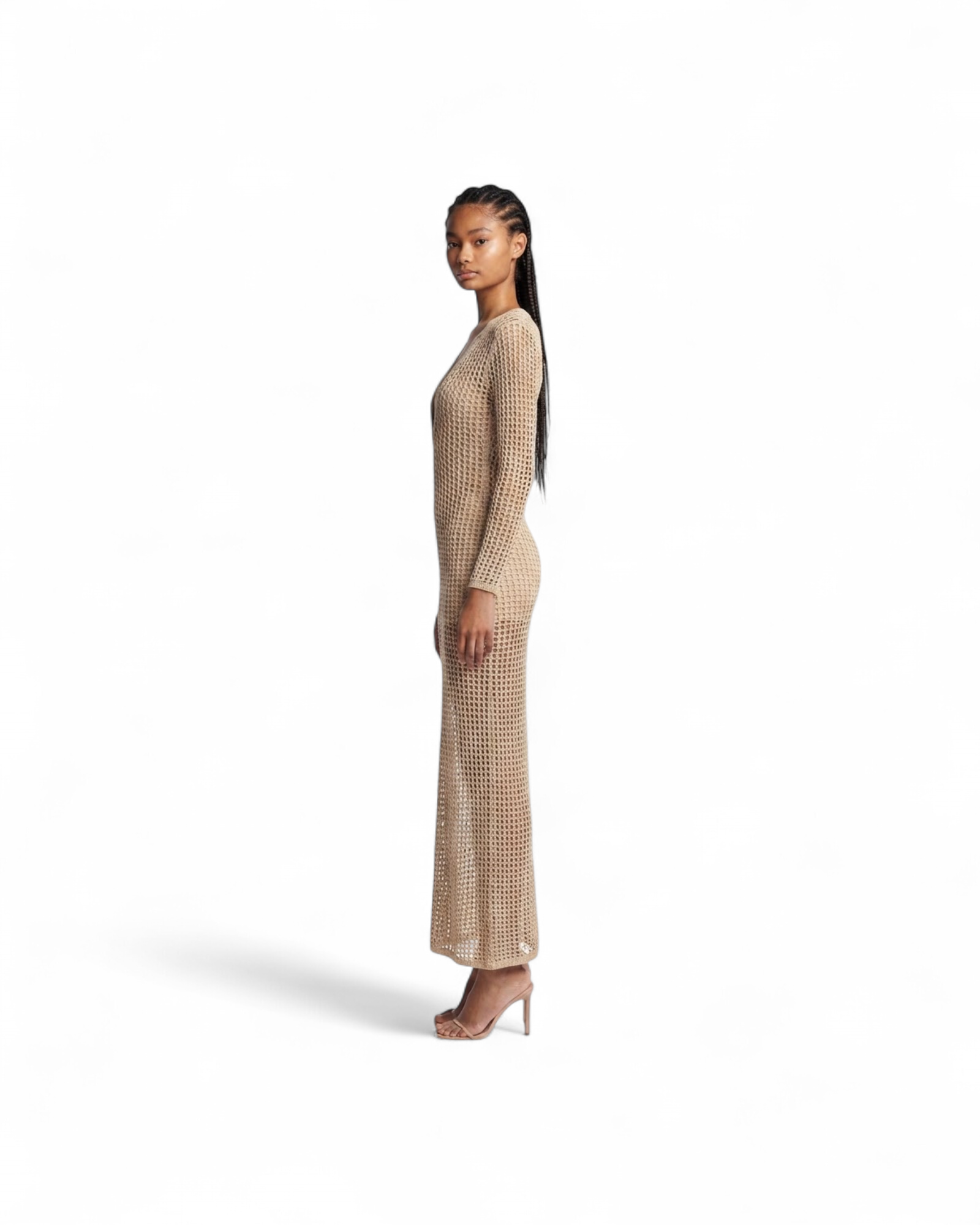 LEAFFY LONG DRESS MODEL