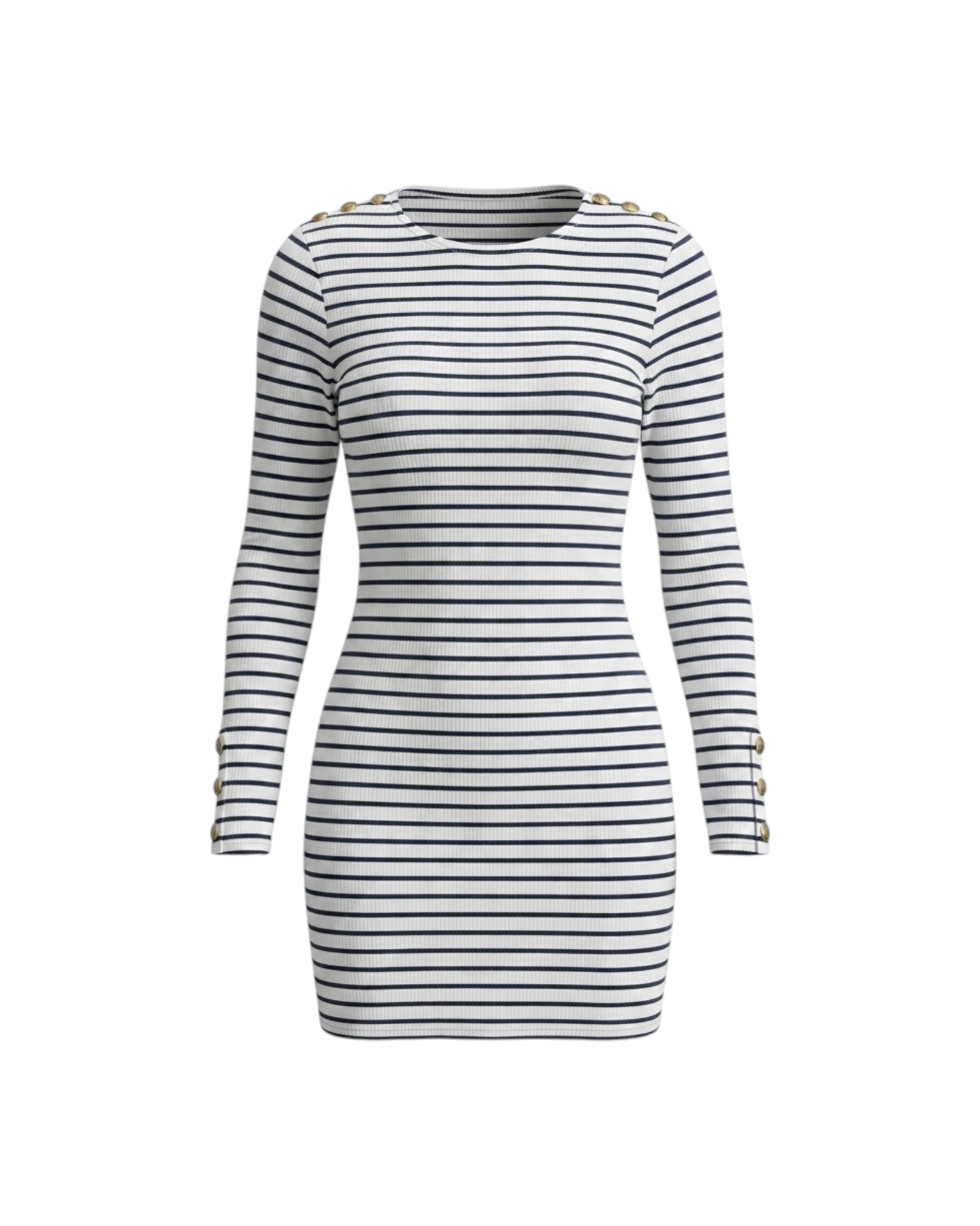 MELISSA ODABASH AGATA HS-WOMEN'S SHORT DRESS-NAVY STRIPE CATALOGUE