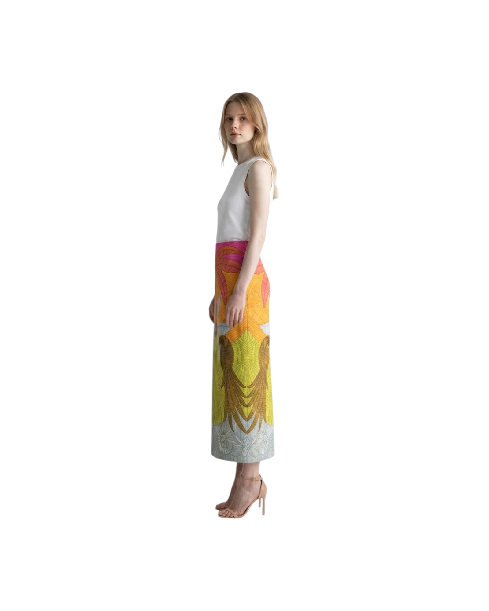 FARM RIO USIACURI MULTICOLOR MAXI SKIRT-USIACURI MULTICOLOR MODEL