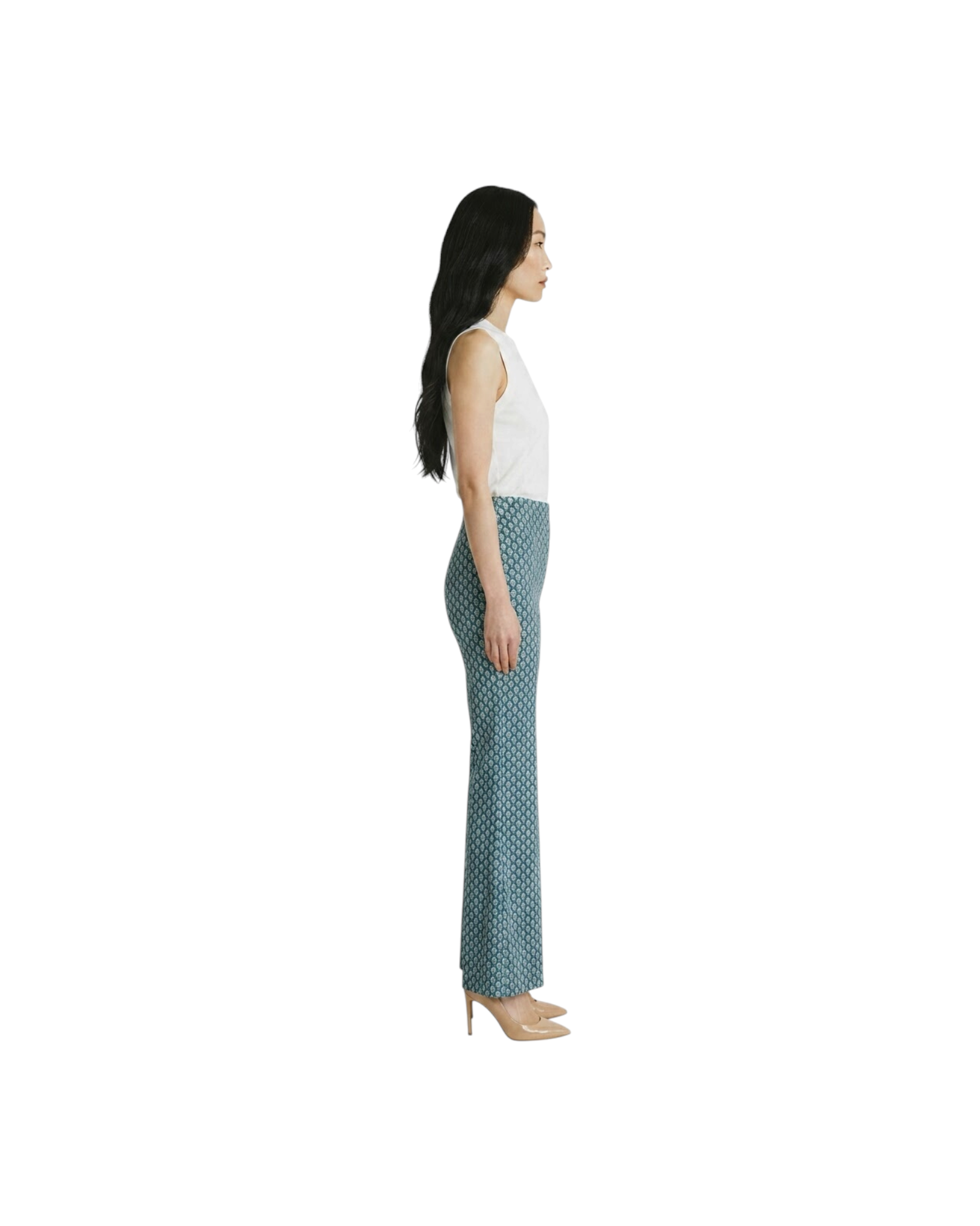RAFFAELA D'ANGELO PANTALONE TRICOT-AZZURRO MODEL