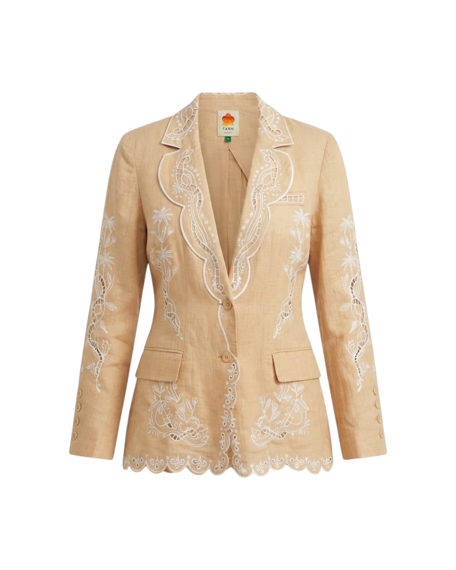 FARM RIO KHAKI EMBROIDERED BLAZER CATALOGUE