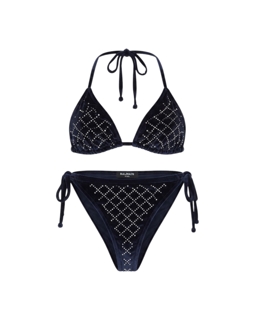 BALMAIN STRASS/TRIANGLE BIKINI