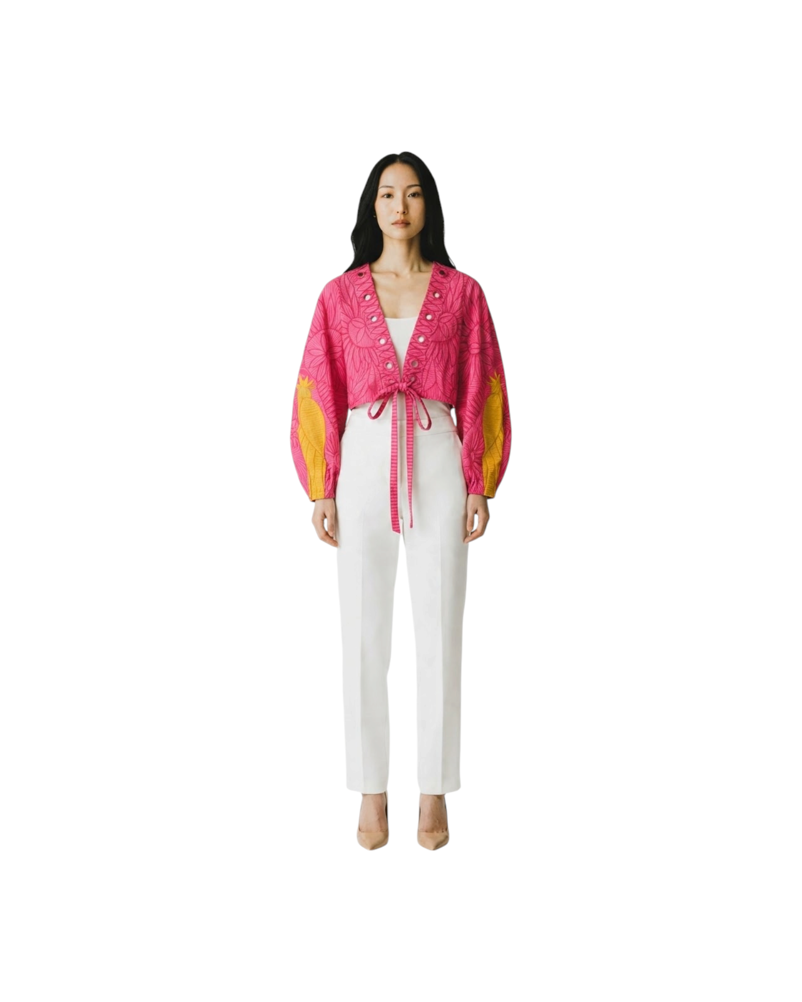 FARM RIO USIACURI MULTICOLOR EYELET BLOUSE-USIACURI MULTICOLOR MODEL