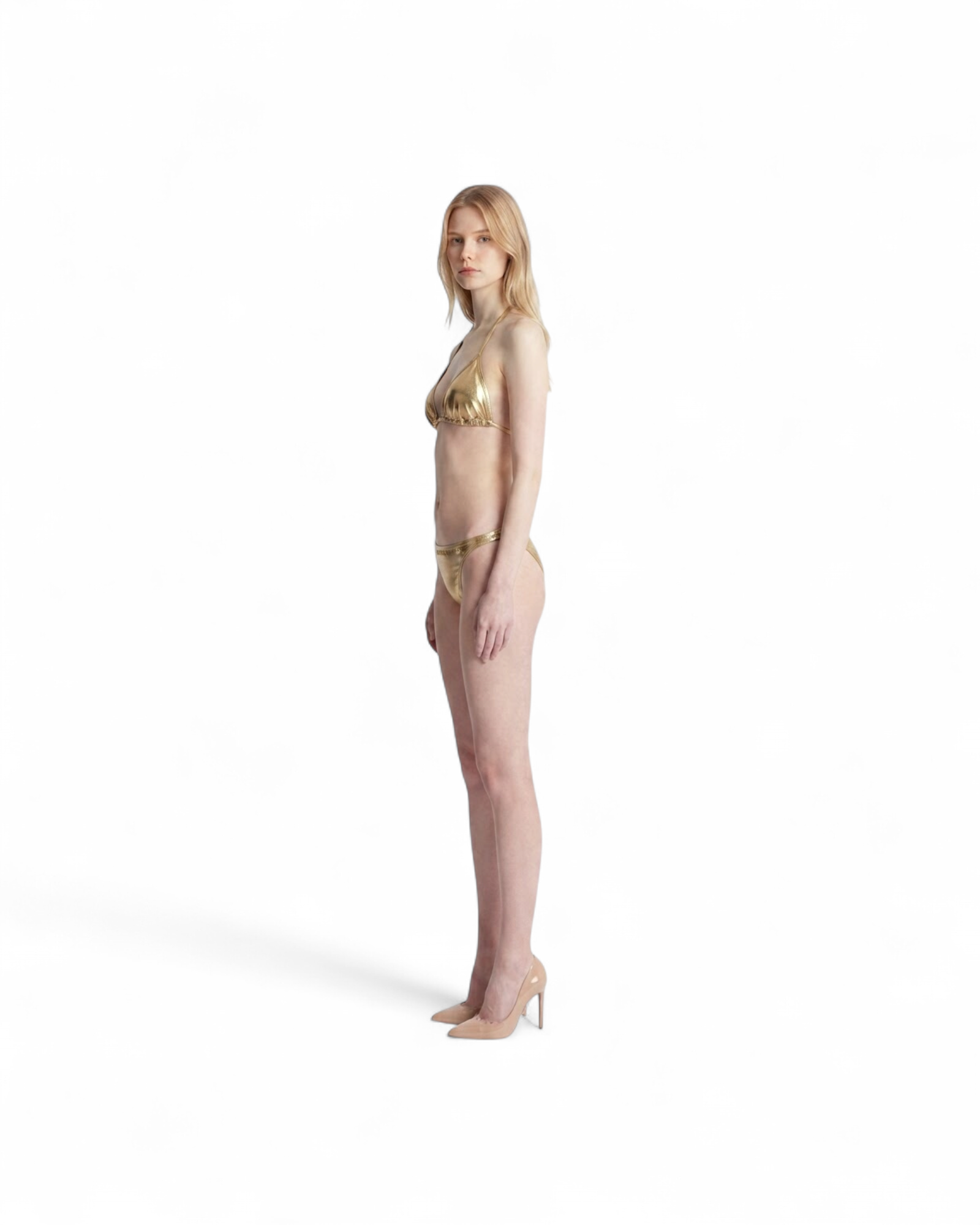 BALMAIN METALLIC/TRIANGLE BIKINI MODEL
