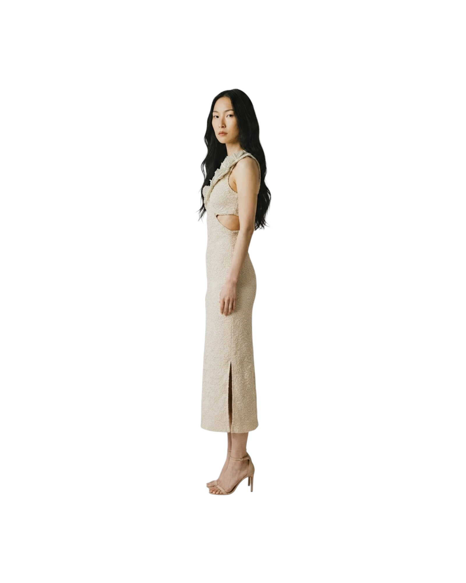 PATBO PAPILLON JACQUARD ONE SHOULDER MODEL
