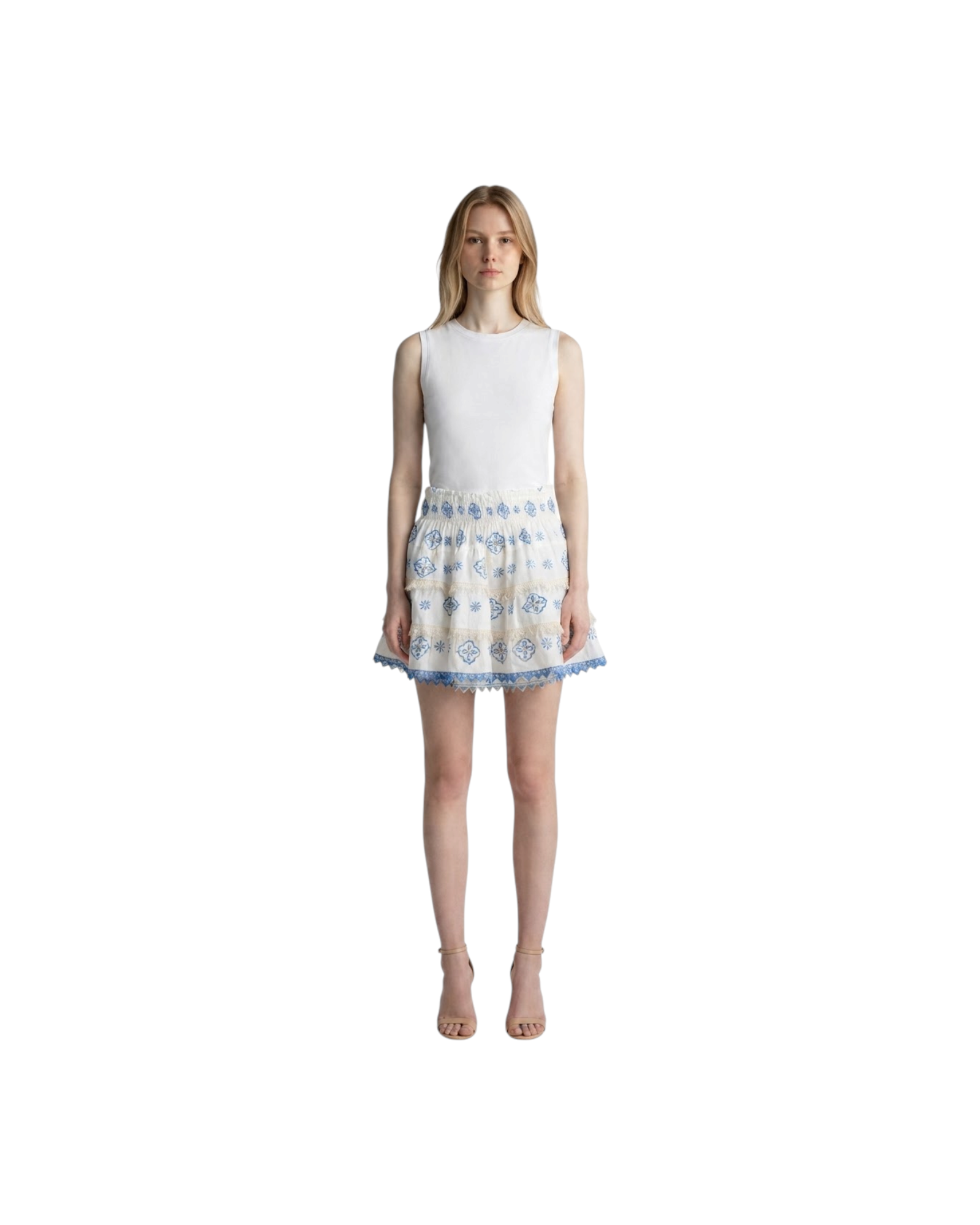 TEMPTATION POSITANO SKIRT BIANCO MODEL