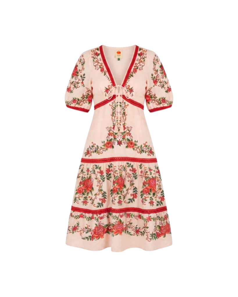 FARM RIO FLORAL TAPESRTY DRESS