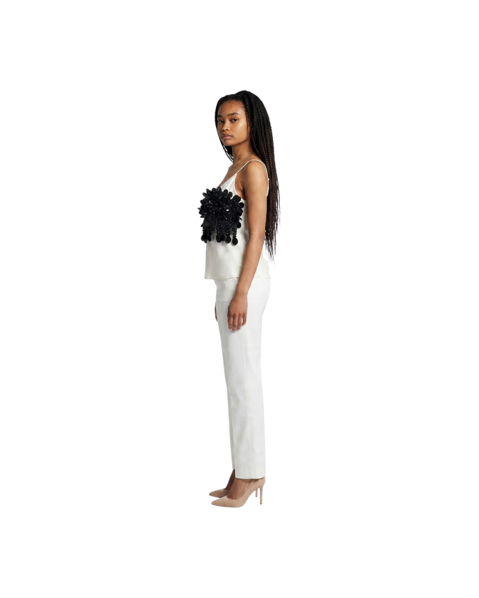 PATBO FULLY BEADED STRAPLES TOP MODEL