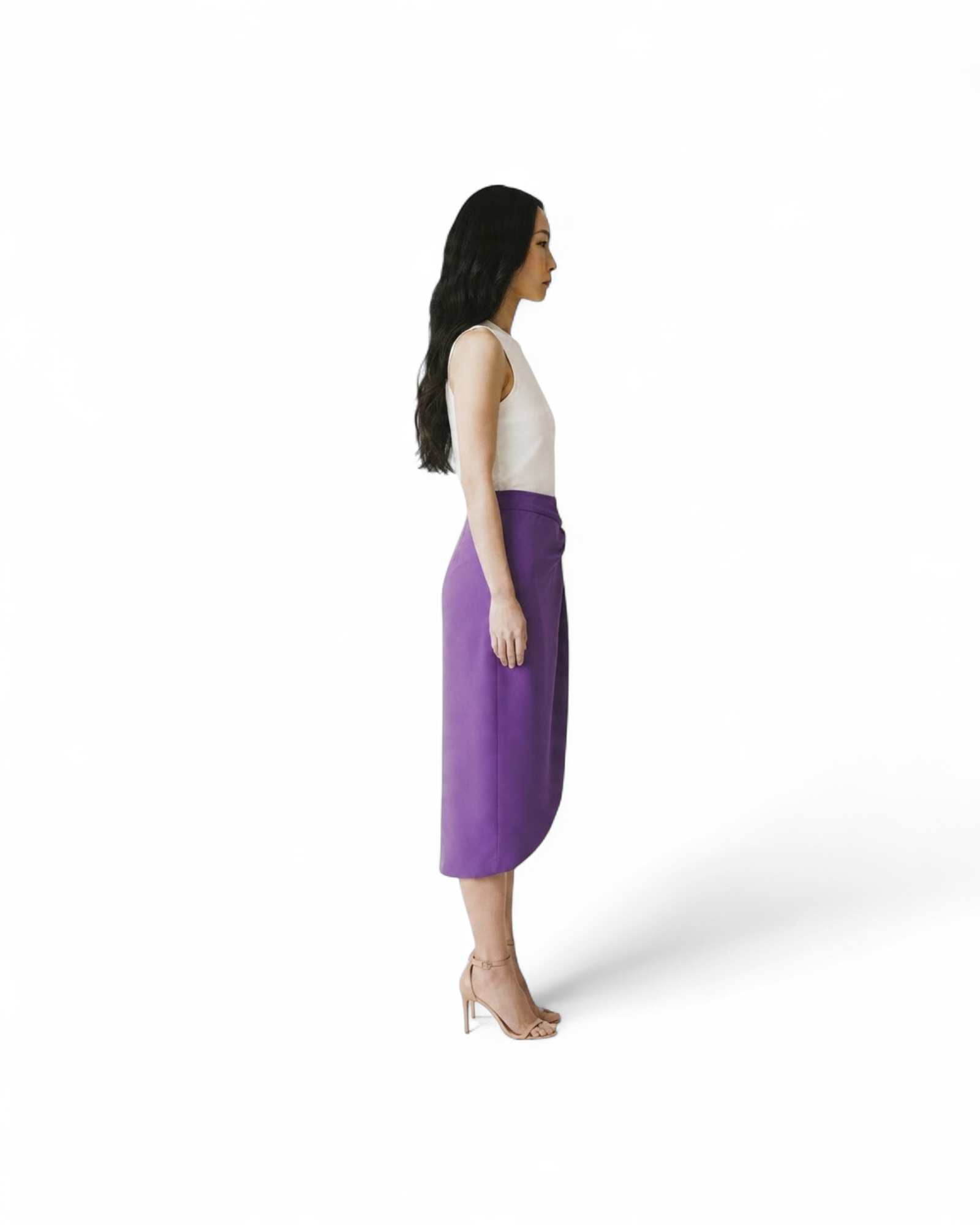 MISS BIKINI LONGUETTE SKIRT WITH KNOT MODEL