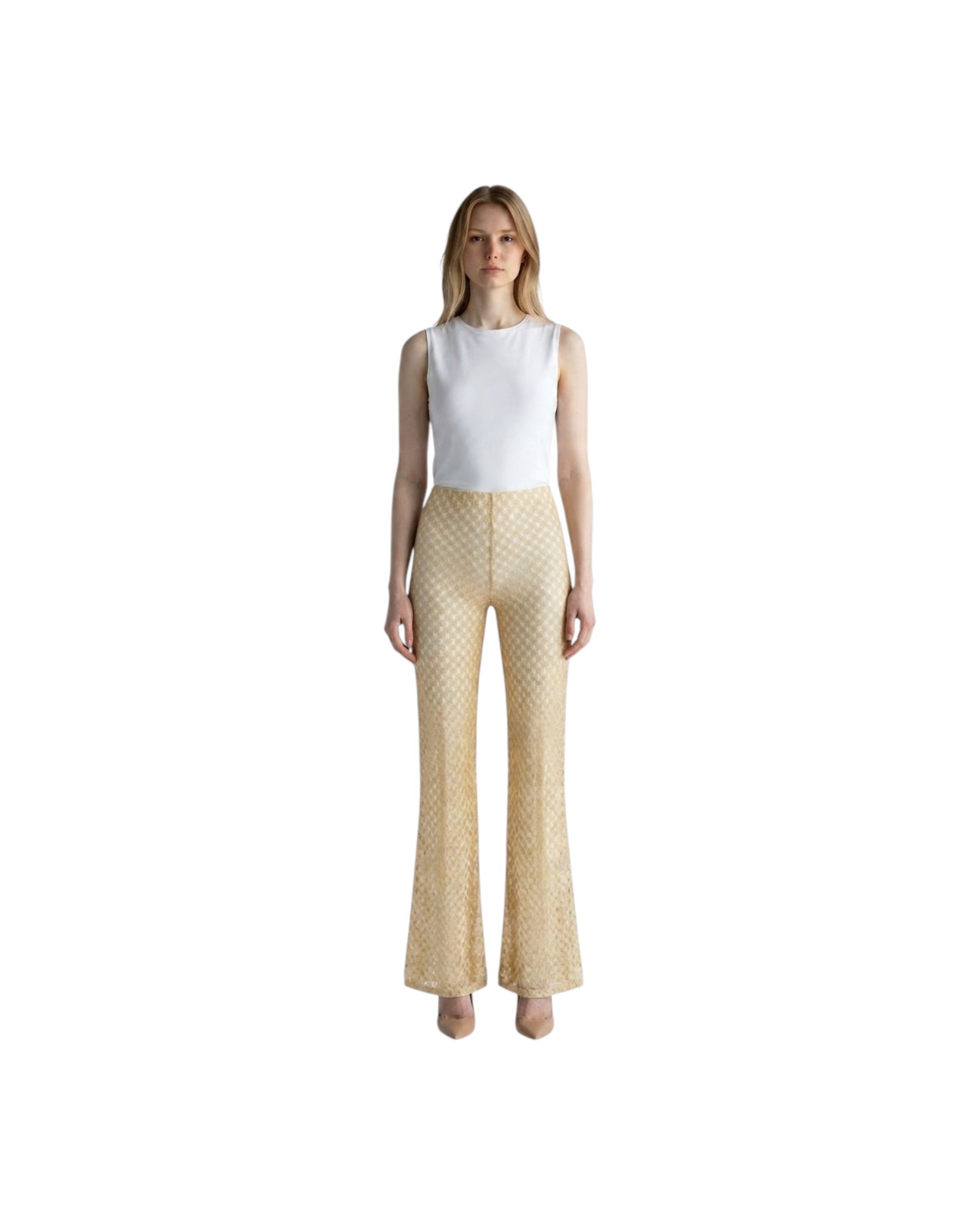 MISSONI TROUSERS-SOLID COLOR RASCHEL LACE MODEL