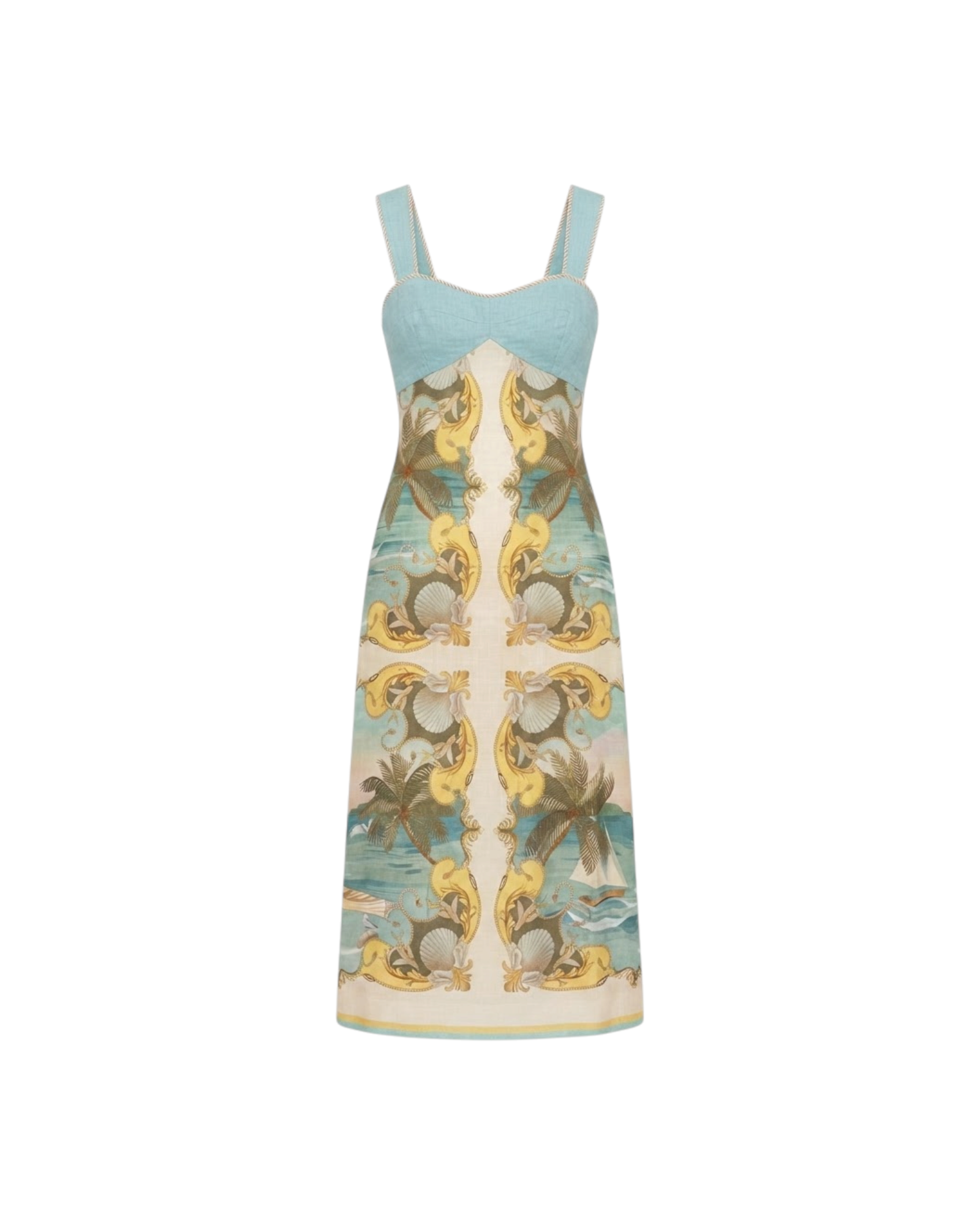 FARM RIO ROYAL SEA MULTICOLOR SLEVELESS MAXI DRESS-ROYAL SEA MULTICOLOR CATALOGUE