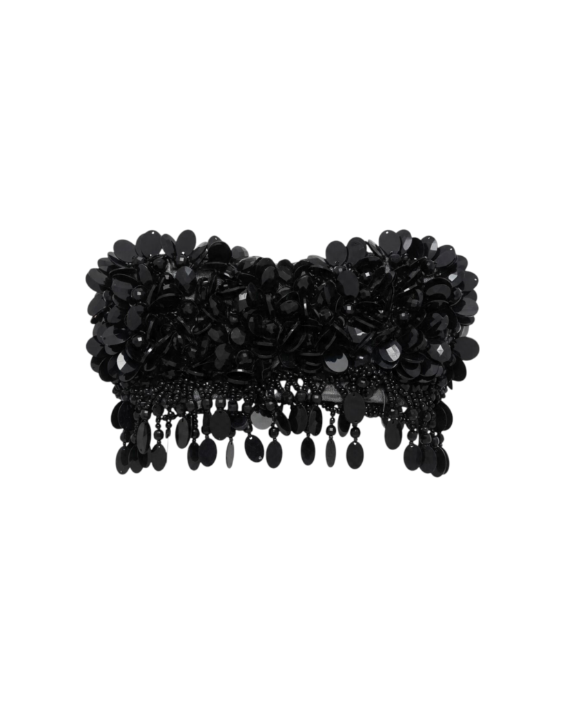 PATBO FULLY BEADED STRAPLES TOP