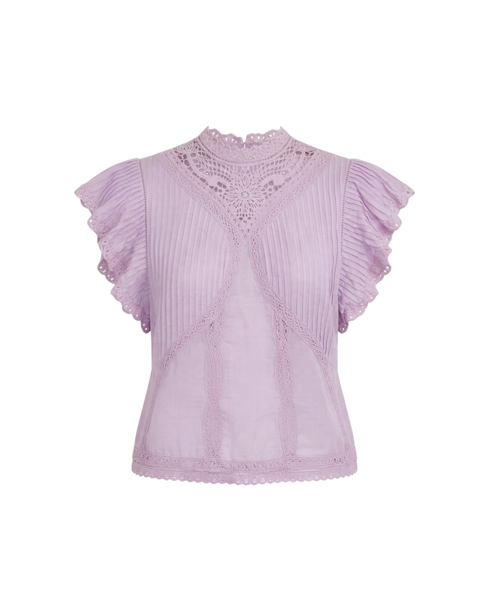 FARM RIO LILAC BLOUSE WITH APPLIQUES-LILAC CATALOGUE