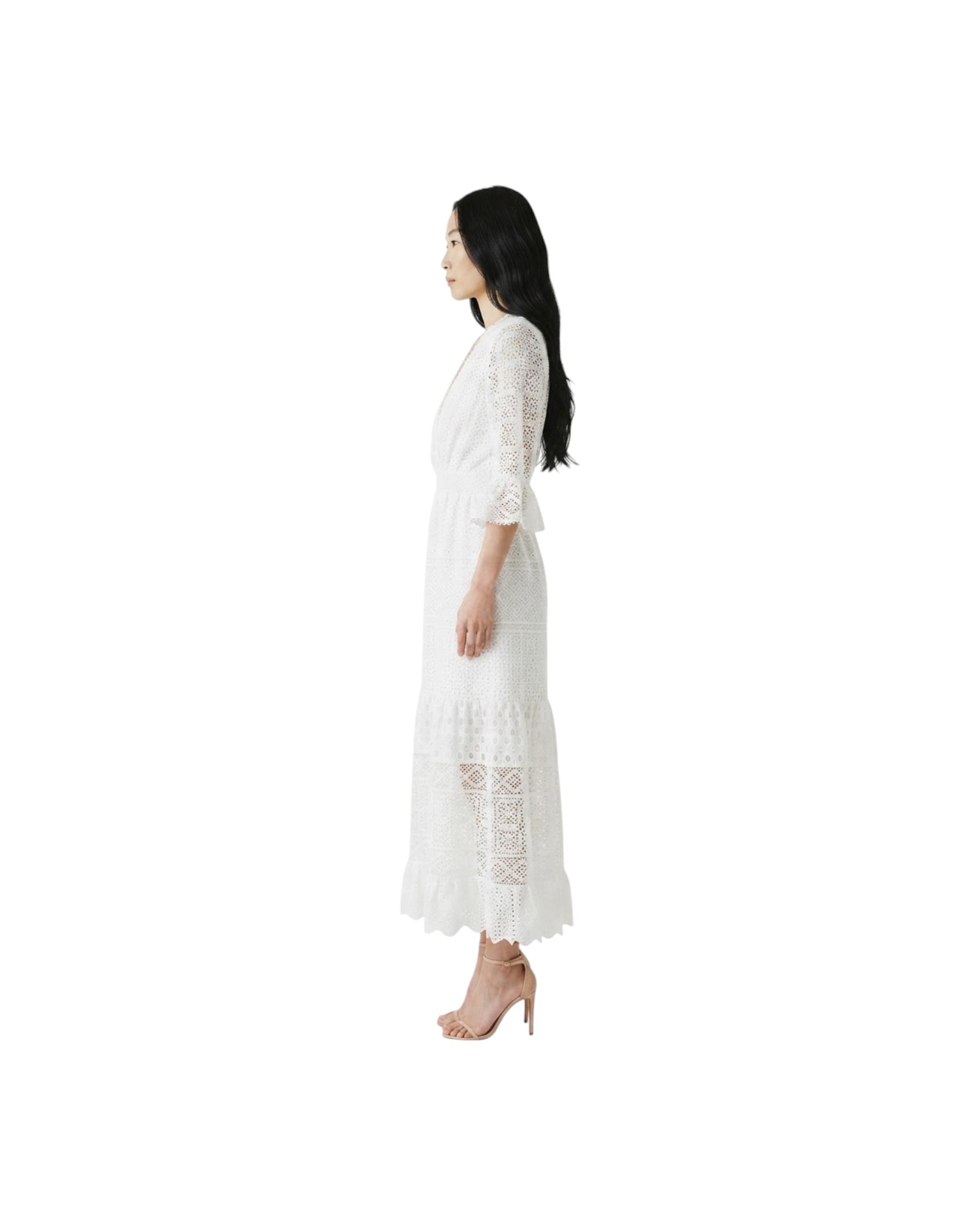 TEMPTATION POSITANO WASABI-LONG DRESS-BIANCO MODEL