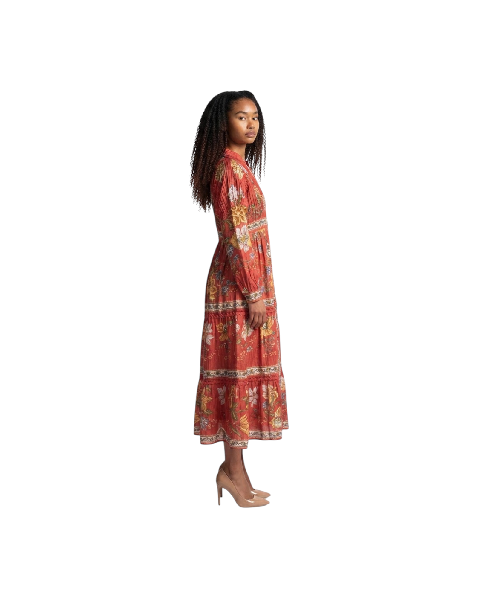 FARM RIO GARDEN LONG SLEEVE DRESS MODEL