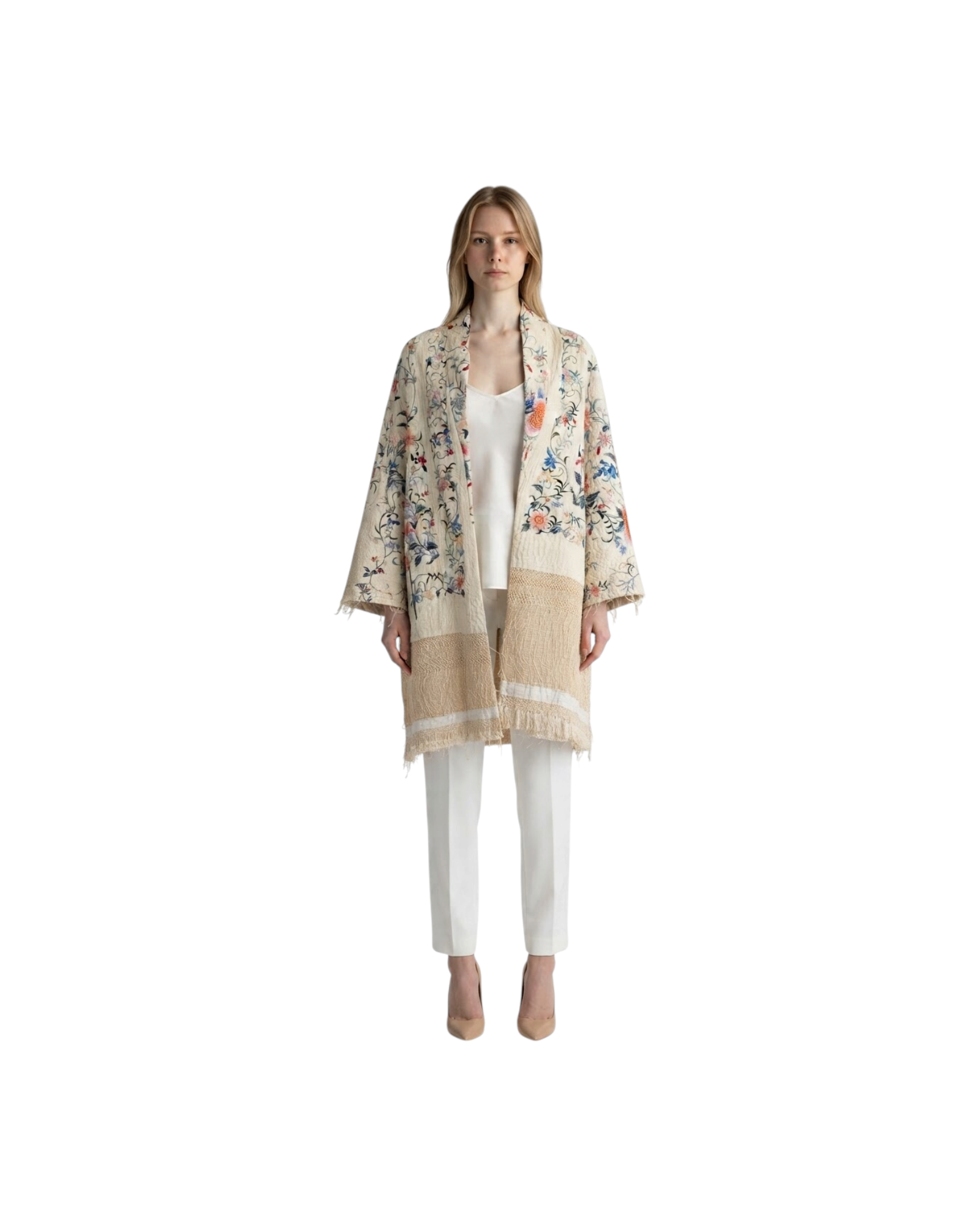 BY WALID PIANO SHAWL/JASEMINE COAT MODEL