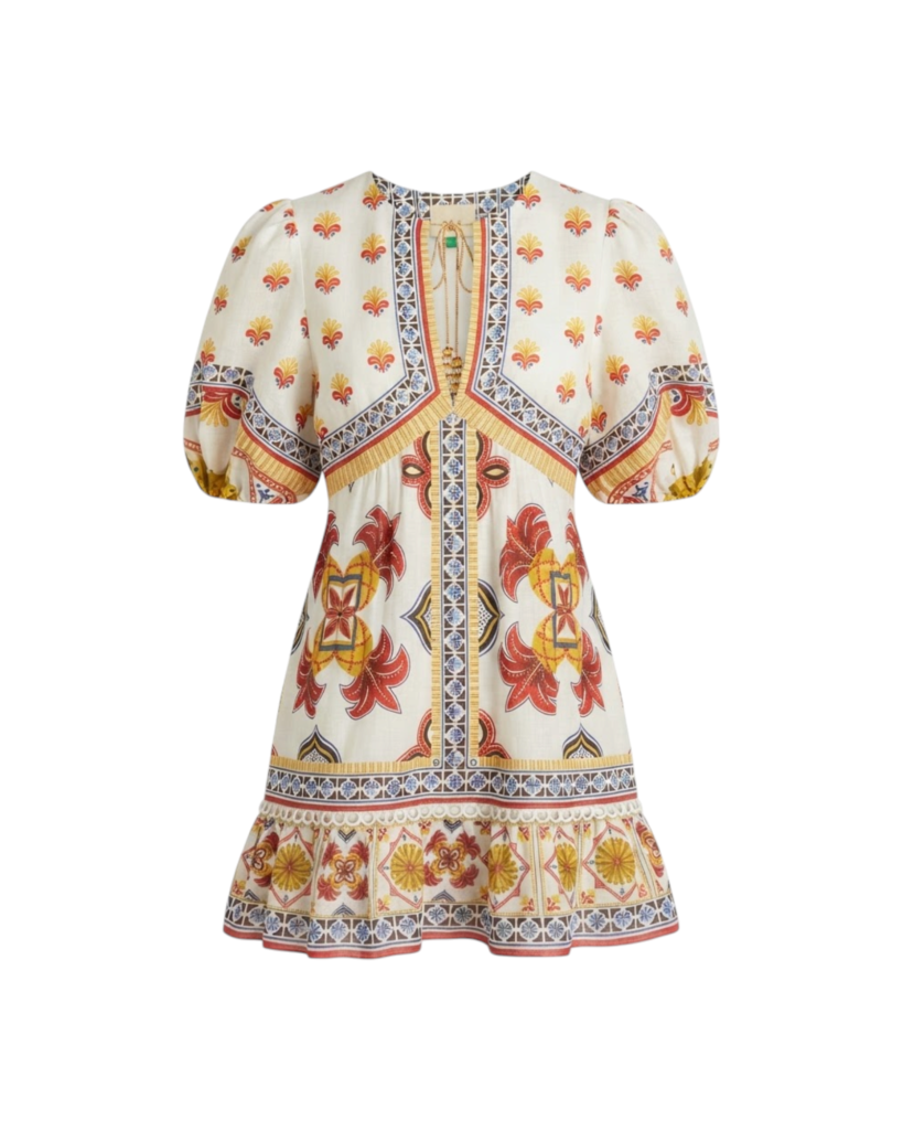 FARM RIO MARYS TILES MINI DRESS
