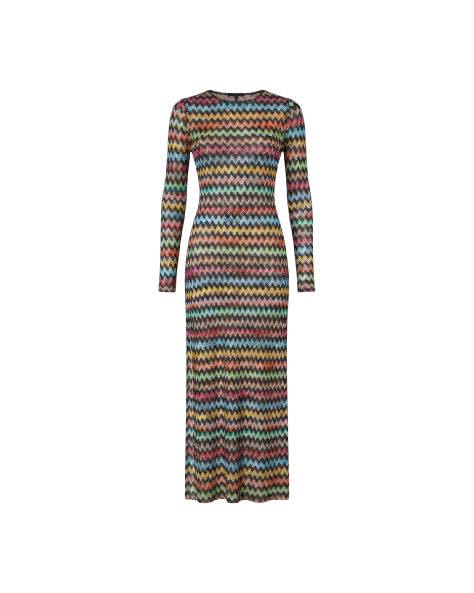 MISSONI LONG COVER UP-MULTICOLOR MICRO CHEVRON RASCHEL w/ LUREX CATALOGUE