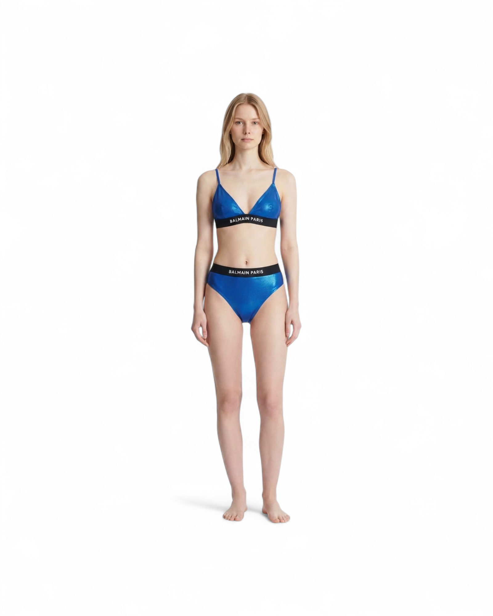BALMAIN METALLISE/TRIANGLE BIKINI MODEL