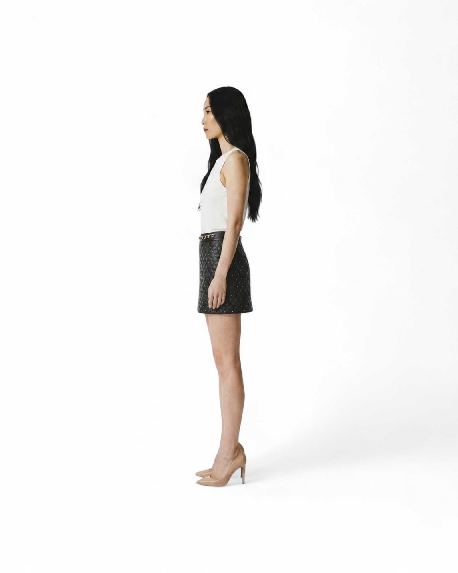 ALICE+OLIVIA MINI LEATHER SKIRT MODEL