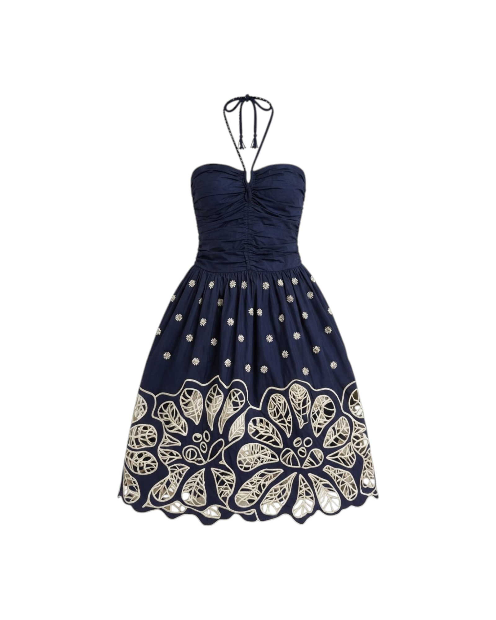 FARM RIO BICOLOR RICHILIEUR SLEEVELESS MIDI DRESS-DARK BLUE CATALOGUE