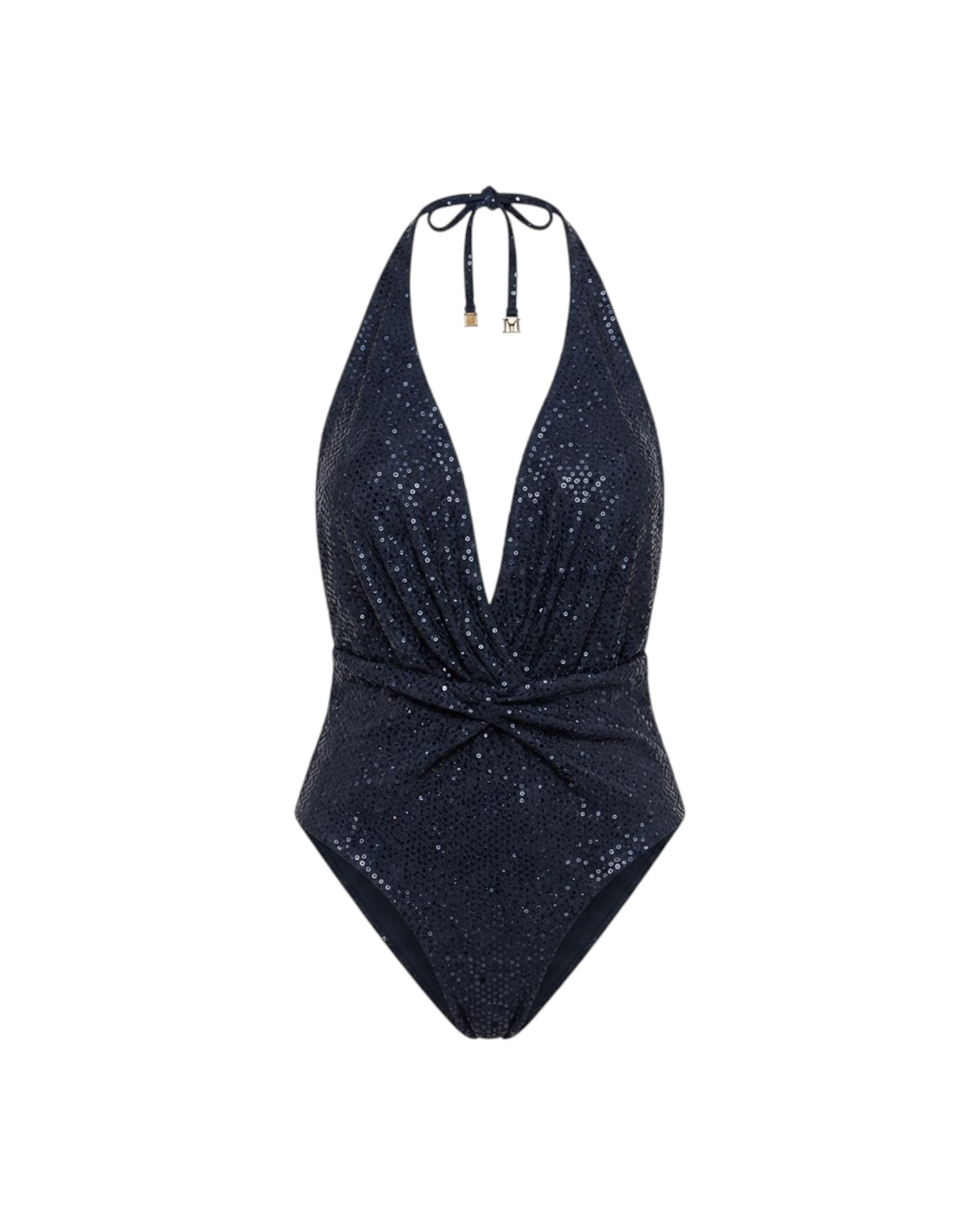 BALMAIN PAILLETTES PRINT/DRAPED SWIMSUIT CATALOGUE