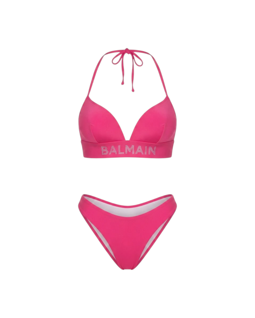 BALMAIN LOGO STRASS/TRIANGLE BIKINI