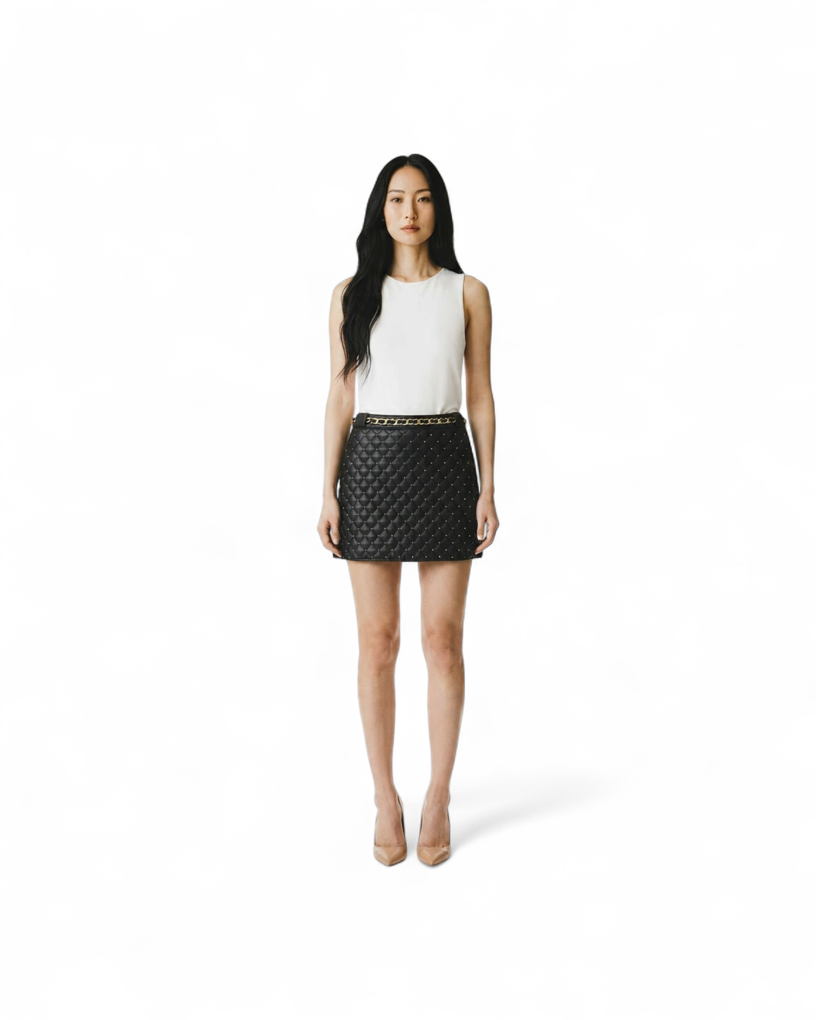 ALICE+OLIVIA MINI LEATHER SKIRT MODEL
