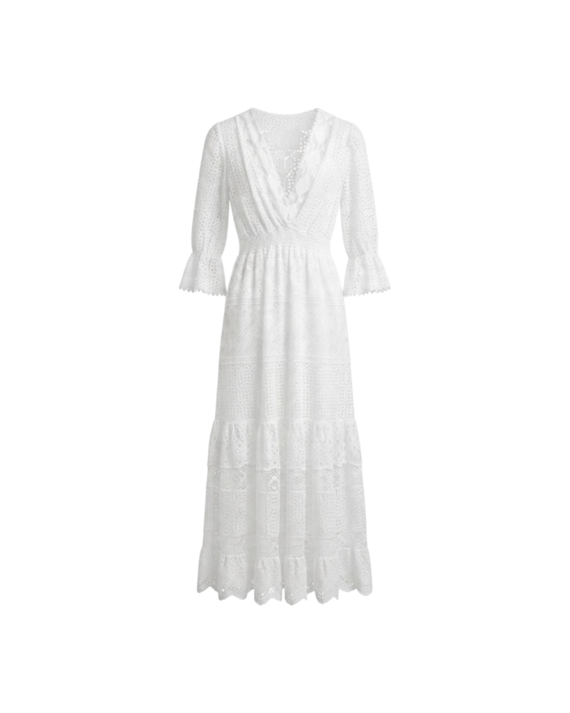 TEMPTATION POSITANO WASABI-LONG DRESS-BIANCO