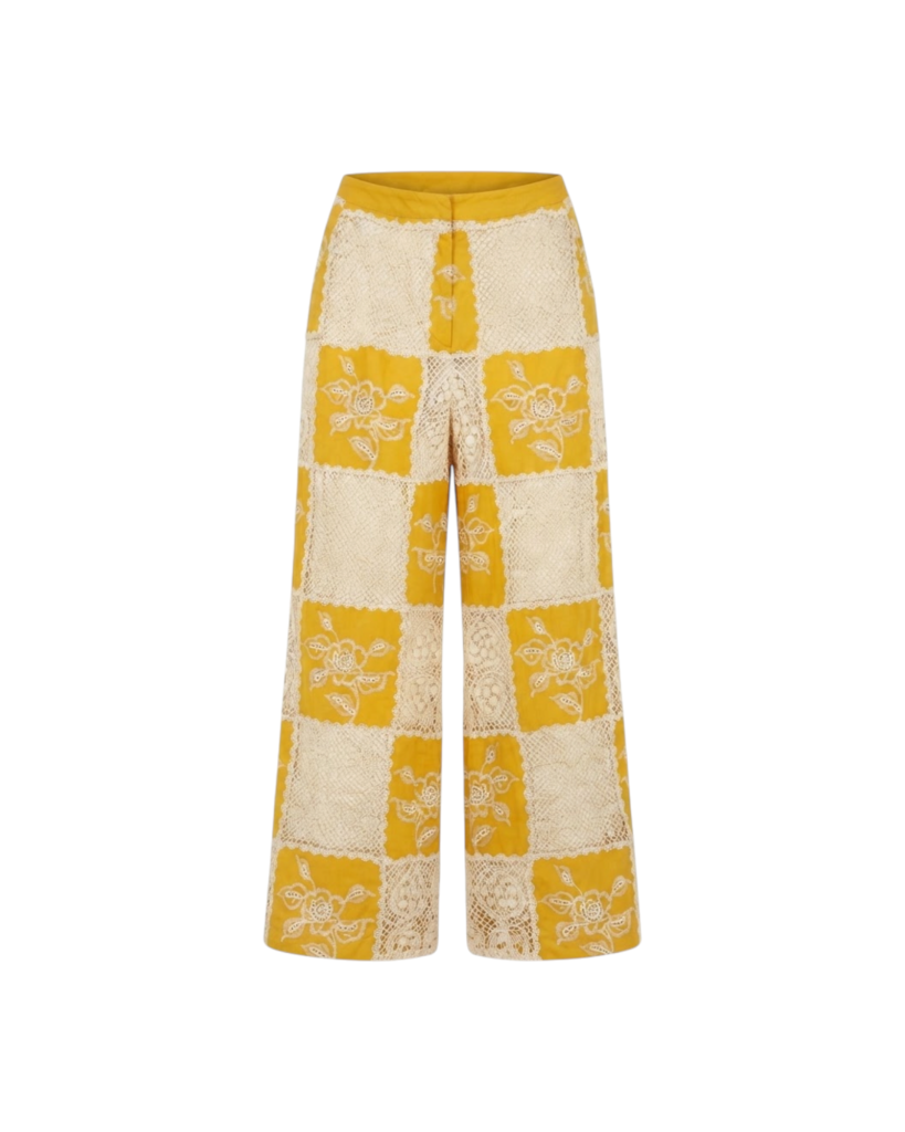 FARM RIO LACE PANTS-OFF-WHITE