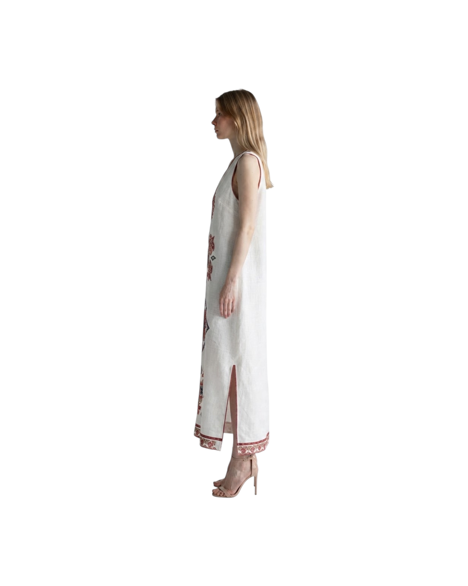 FARM RIO MARYS TILES MIDI DRESS MODEL