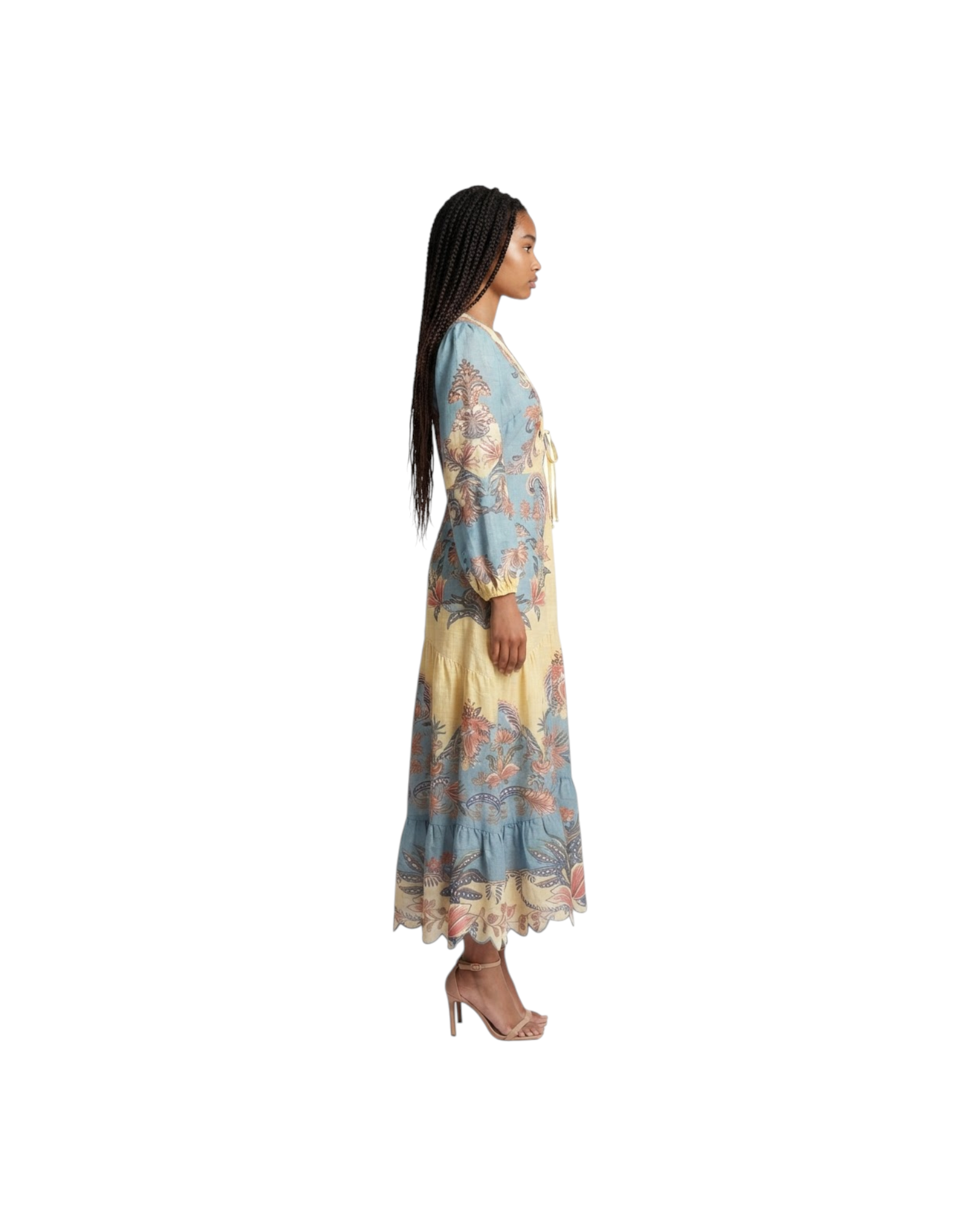 FARM RIO BOHO BEAUTY BUTTER MAXI DRESS-BOHO BEAUTY BUTTER MODEL