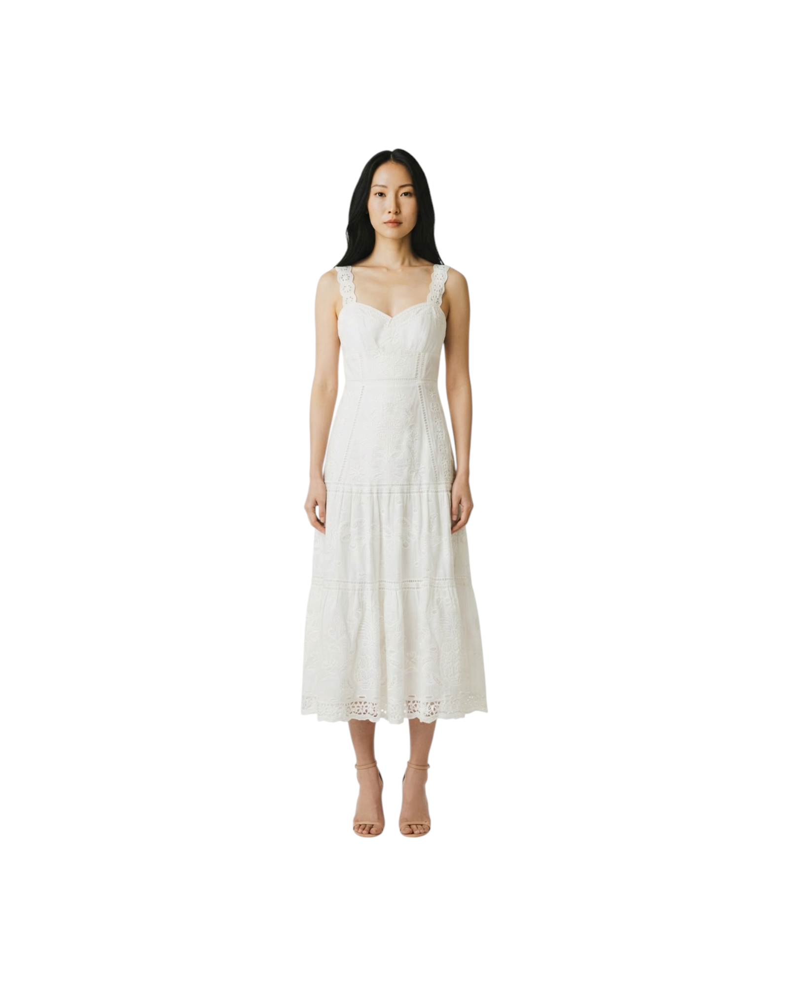 FARM RIO RICHELIEN SLEEVLESS DRESS MODEL