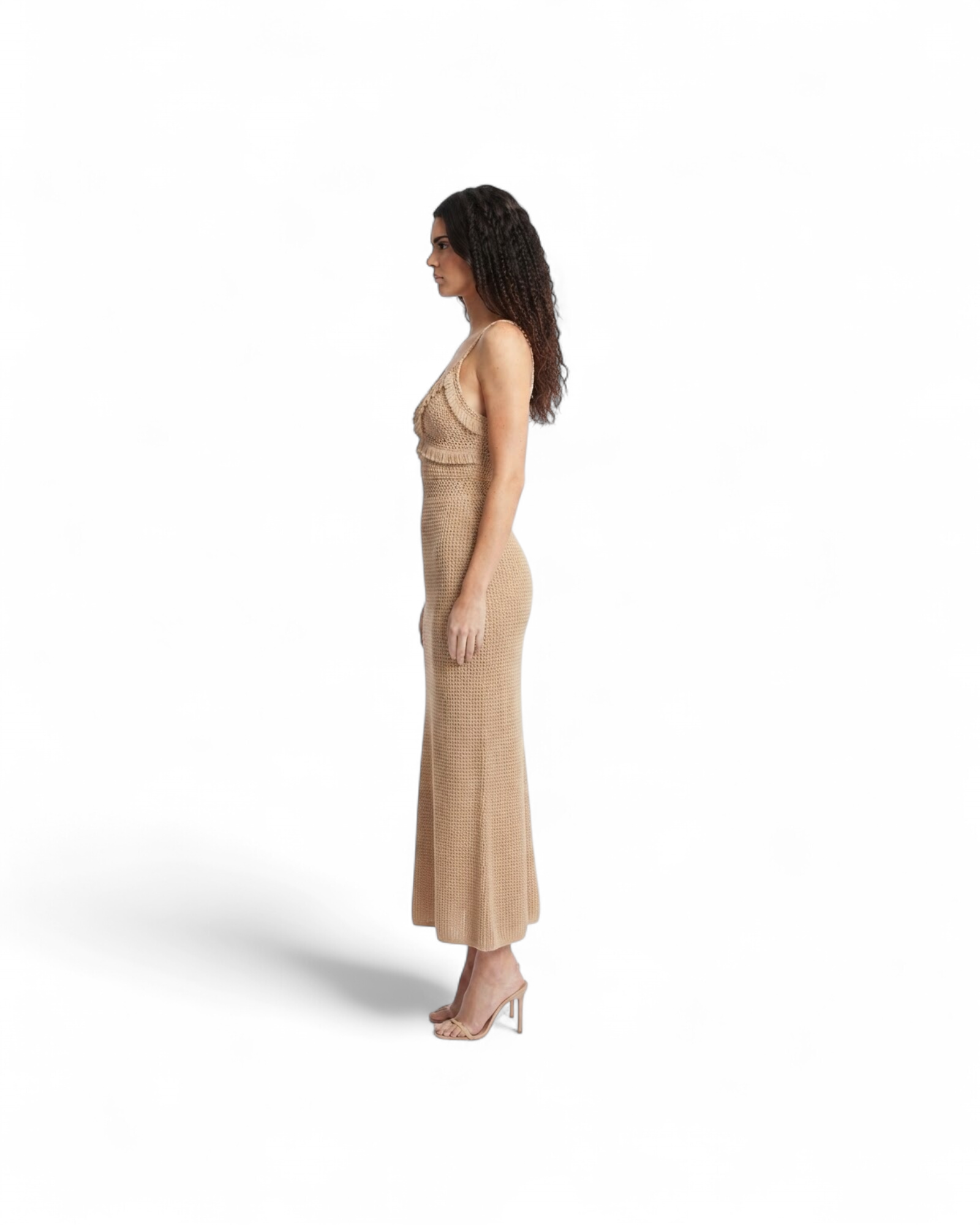 MISS BIKINI LONG DRESS EMBOSSED FABRIC MODEL