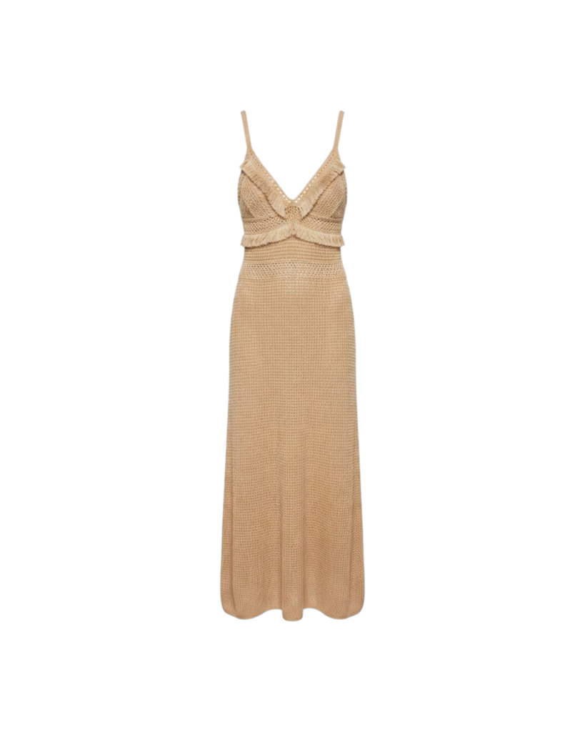 MISS BIKINI LONG DRESS EMBOSSED FABRIC