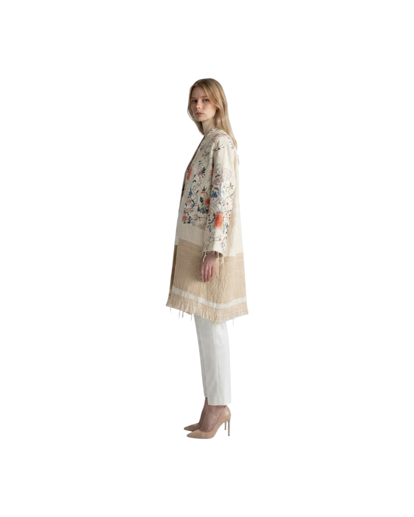 BY WALID PIANO SHAWL/JASEMINE COAT MODEL